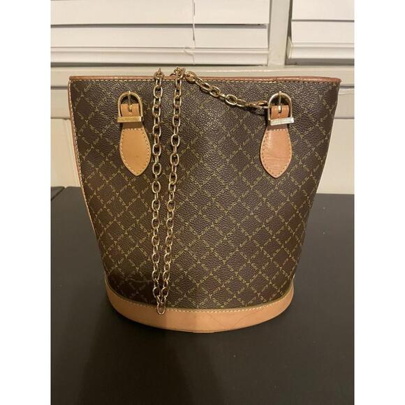 La Tour Eiffel Crossbody 1887 Bucket Style Purse Genuine Leather - Picture 4 of 9